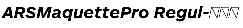 ARSMaquettePro Regul字体转换